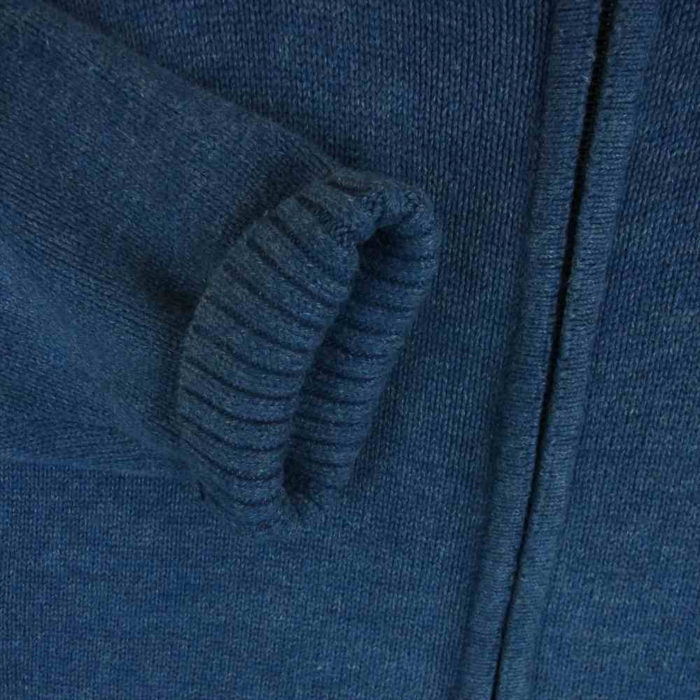 L.L.Bean エルエルビーン コットン ニット フルジップ カーディガン 中国製 ブルー系 XL【中古】