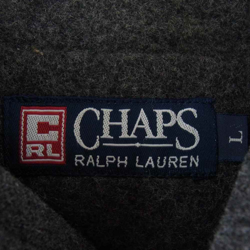 RALPH LAUREN ラルフローレン CHAPS チャップス ウール ヘリンボーン ダッフルコート グレー系 L【中古】