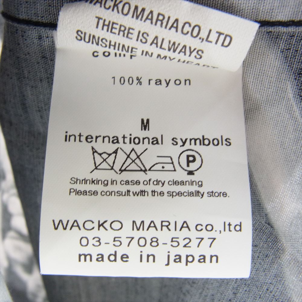 WACKO MARIA ワコマリア × 荒木経惟 PARADISE TOKYO限定 緊縛 フォトプリント S/S HAWAIIAN SHIRT アロハ ハワイアン 半袖 シャツ  ブラック系 M【中古】