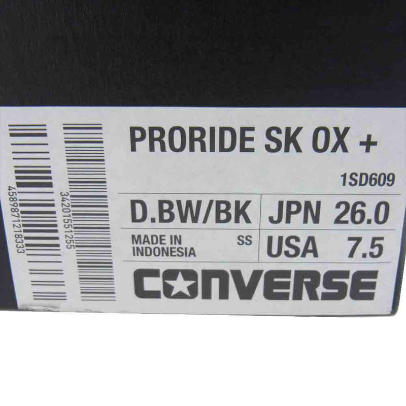 CONVERSE コンバース 1SD609  SKATEBOARDING PRORIDE SK OX PLUS スケートボーディング プロライド オックス プラス スニーカー ダークブラウン系 26.0cm【新古品】【未使用】【中古】