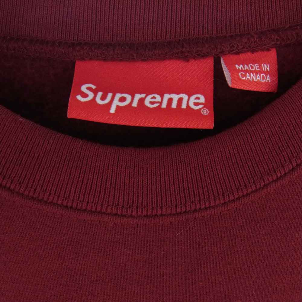 Supreme シュプリーム 22AW Box Logo Crewneck ボックスロゴ クルーネック スウェット ワインレッド系 XL【中古】