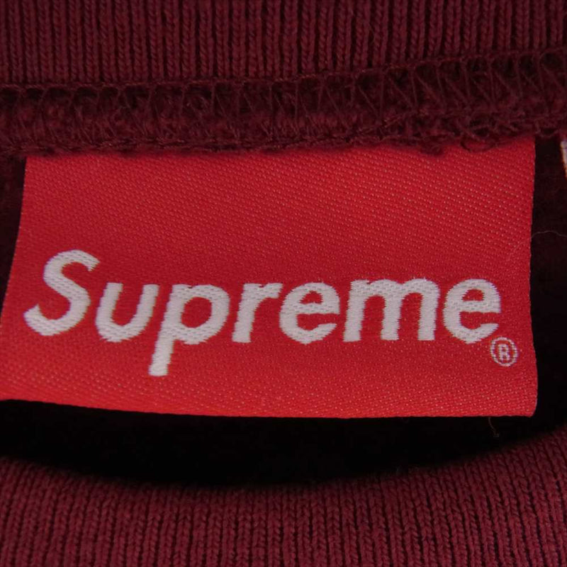 Supreme シュプリーム 22AW Box Logo Crewneck ボックスロゴ クルーネック スウェット ワインレッド系 XL【中古】