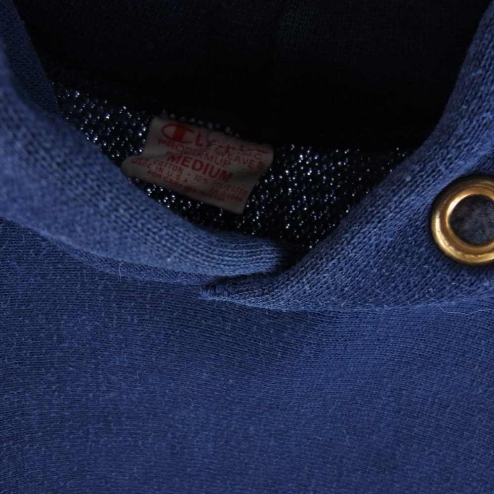 Champion チャンピオン USA製 70s 80s 単タグ 単色タグ リバースウィーブ スウェット パーカー ブルー系 M【中古】