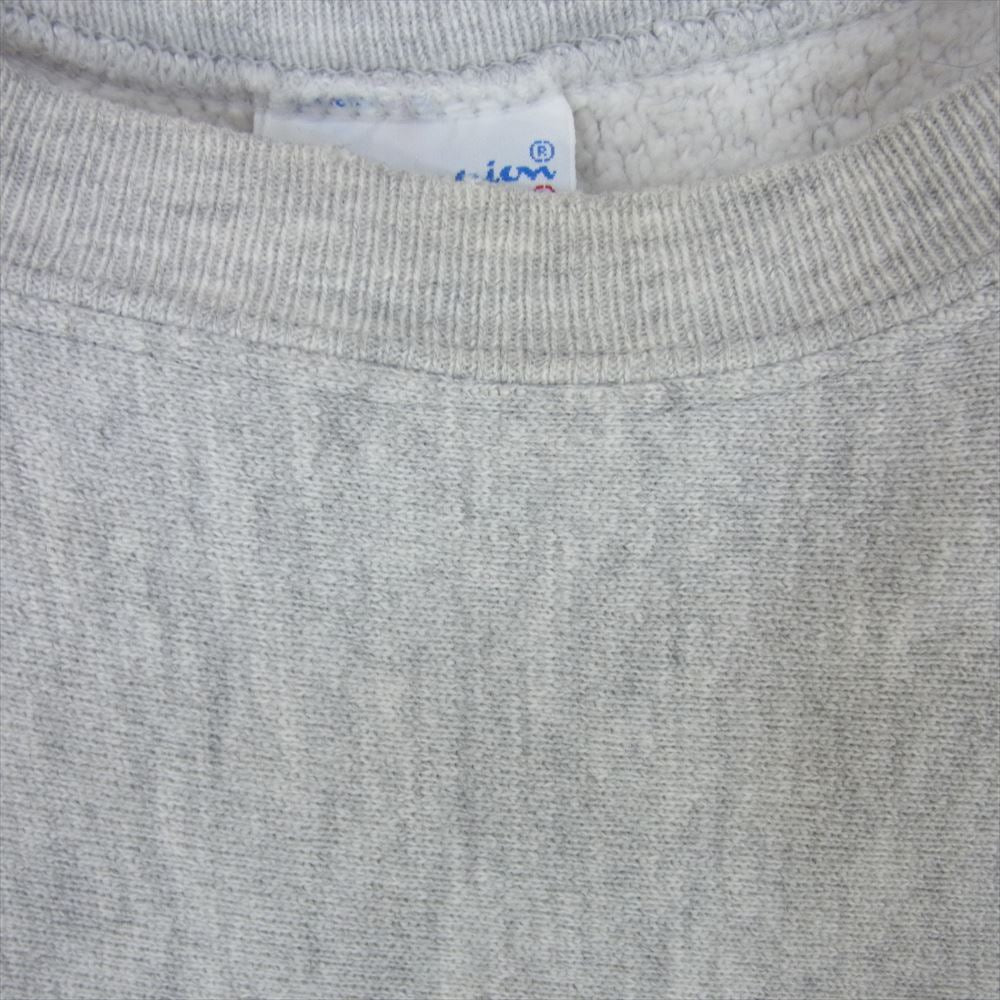 Champion チャンピオン USA製 90s 刺繍タグ リバースウィーブ US NAVY プリント スウェット トレーナー グレー系 L【中古】
