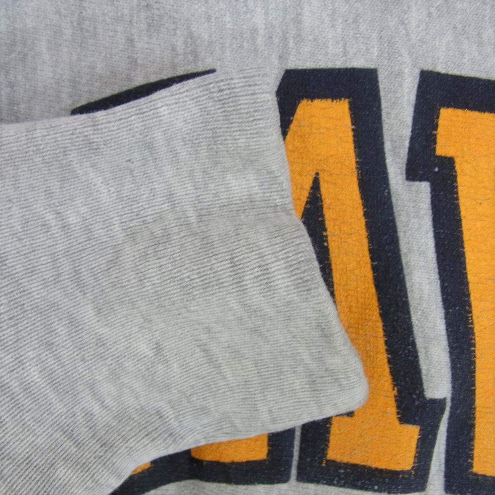 Champion チャンピオン USA製 90s 刺繍タグ リバースウィーブ US NAVY プリント スウェット トレーナー グレー系 L【中古】