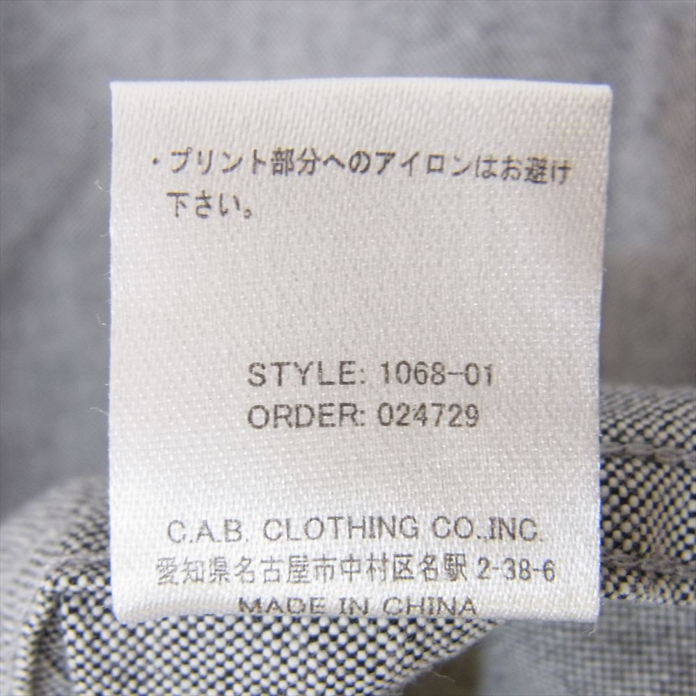 エムアンドエム シャンブレー ボタンダウン ロゴ 半袖 シャツ グレー系 L【中古】