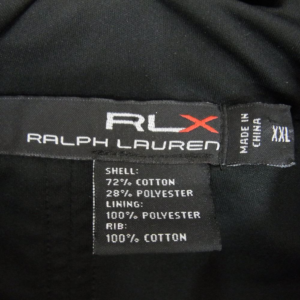 RALPH LAUREN ラルフローレン RLX フルジップ ジップアップ フーディー パーカー ブラック系 XXL【中古】