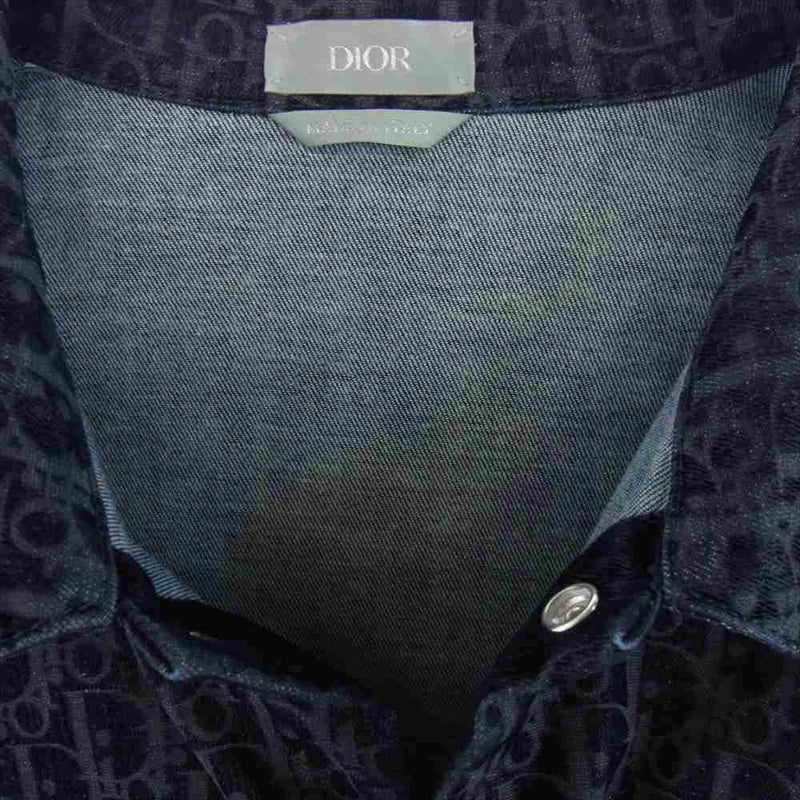 Dior ディオール 23SS 033D490M321X OBLIQUE OVER SHIRT オブリーク トロッター オーバー シャツ コットンブレンド ツイル ジャケット 54【中古】