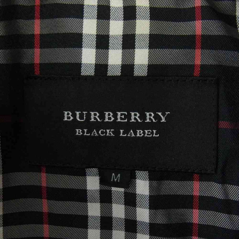 BURBERRY BLACK LABEL バーバリーブラックレーベル BMP82-715-09 フルジップアップ 裏地ノバチェック ハーフコート ジャケット ブラック系 M【中古】