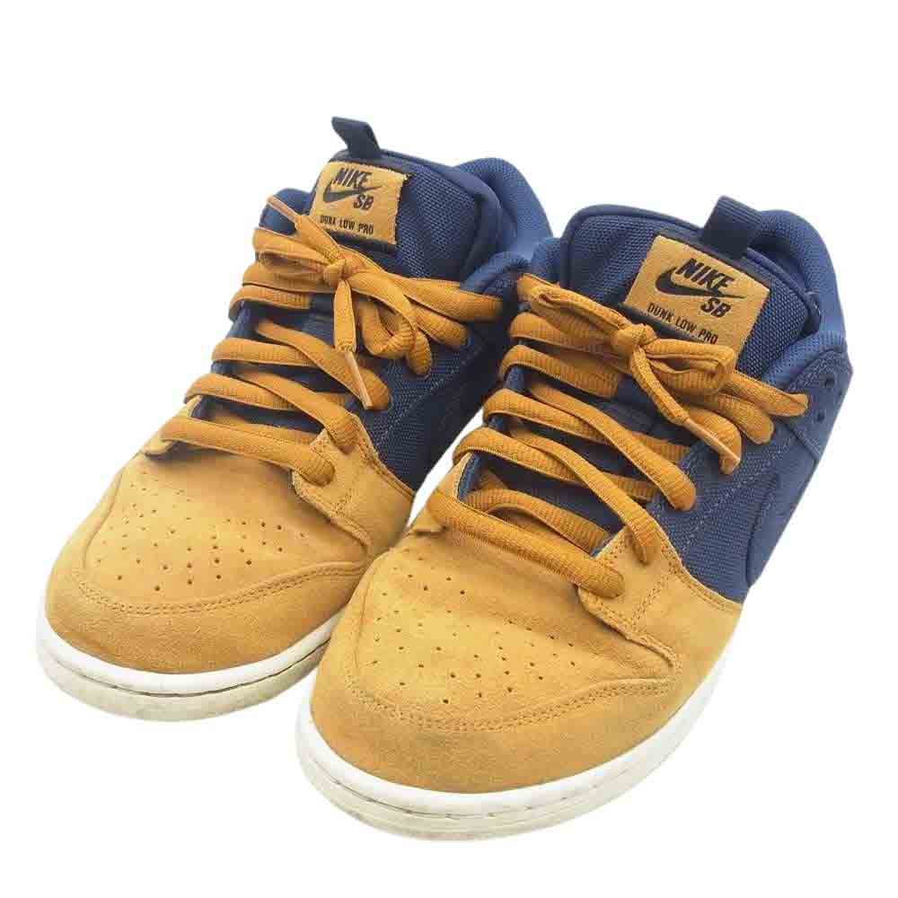 NIKE ナイキ DX6775-400 SB Dunk Low Desert Ochre and Midnight Navy ダンク ロー デザートオークル アンド ミッドナイトネイビー スニーカー ブラウン系 ネイビー系 28cm【中古】