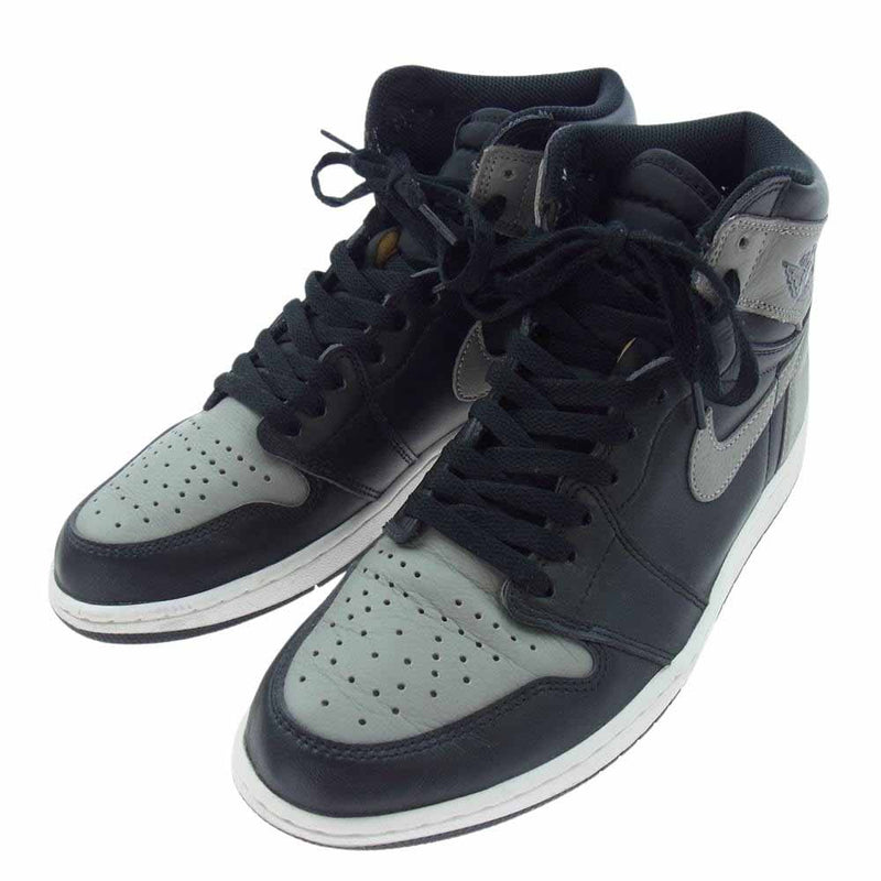 NIKE ナイキ 555088-013 AIR JORDAN 1 RETRO HIGH OG SHADOW エアジョーダン レトロ ハイ シャドウ ハイカット スニーカー グレー系 28.5cm【中古】