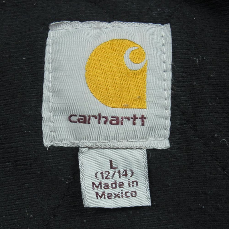 Carhartt カーハート メキシコ製 ダック地 アクティブ ジップアップ パーカー ジャケット ネイビー系 L【中古】