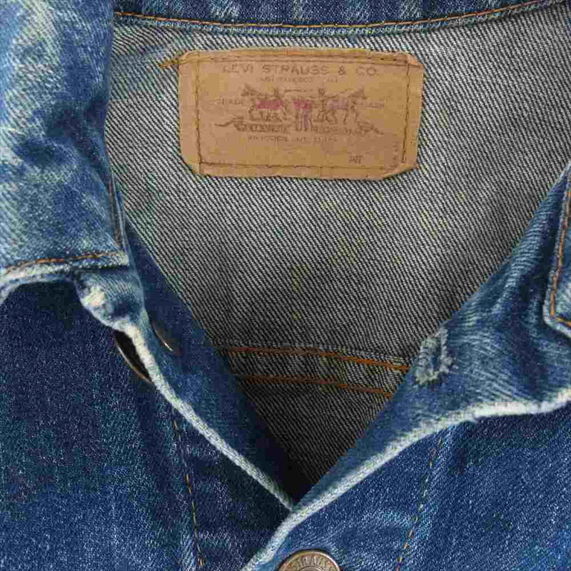 Levi's リーバイス ヴィンテージ オリジナル 60s 70505 BIGE ボタン裏刻印 521 2nd デニム ジャケット インディゴブルー系【中古】