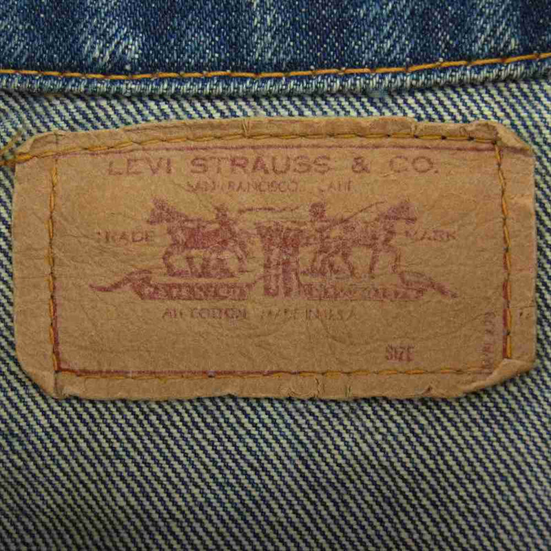 Levi's リーバイス ヴィンテージ オリジナル 60s 70505 BIGE ボタン裏刻印 521 2nd デニム ジャケット インディゴブルー系【中古】