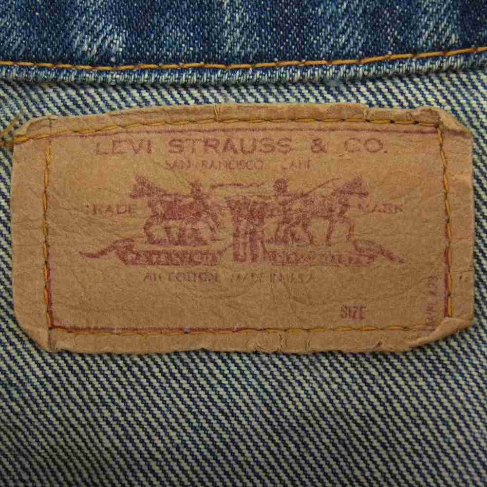 Levi's リーバイス ヴィンテージ オリジナル 60s 70505 BIGE ボタン裏刻印 521 4th デニム ジャケット インディゴブルー系【中古】