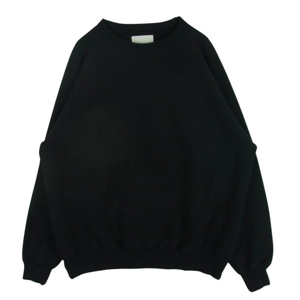 ヨーコ サカモト Raglan Sleeve Sweater ラグランスリーブ クルーネック スウェット トレーナー ブラック系 L【中古】