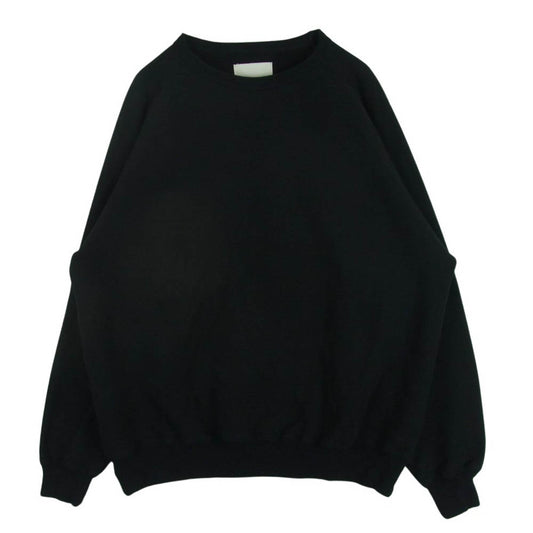 ヨーコ サカモト Raglan Sleeve Sweater ラグランスリーブ クルーネック スウェット トレーナー ブラック系 L【中古】