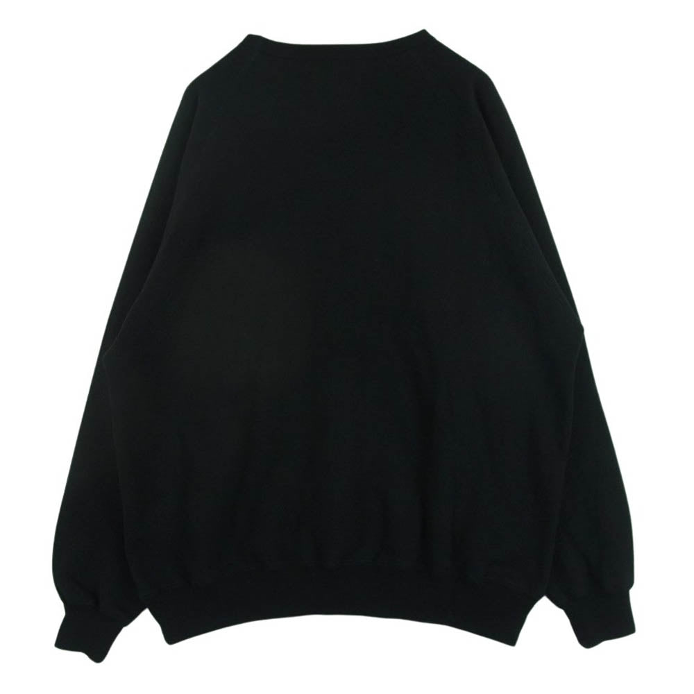 ヨーコ サカモト Raglan Sleeve Sweater ラグランスリーブ クルーネック スウェット トレーナー ブラック系 L【中古】