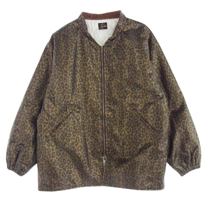 Needles ニードルス HM079 S.C. SUR COAT FAUX LTHR LEOPARD レオパード柄 フェイクレザー ジップアップ 裏地キルティング ジャケット S【中古】