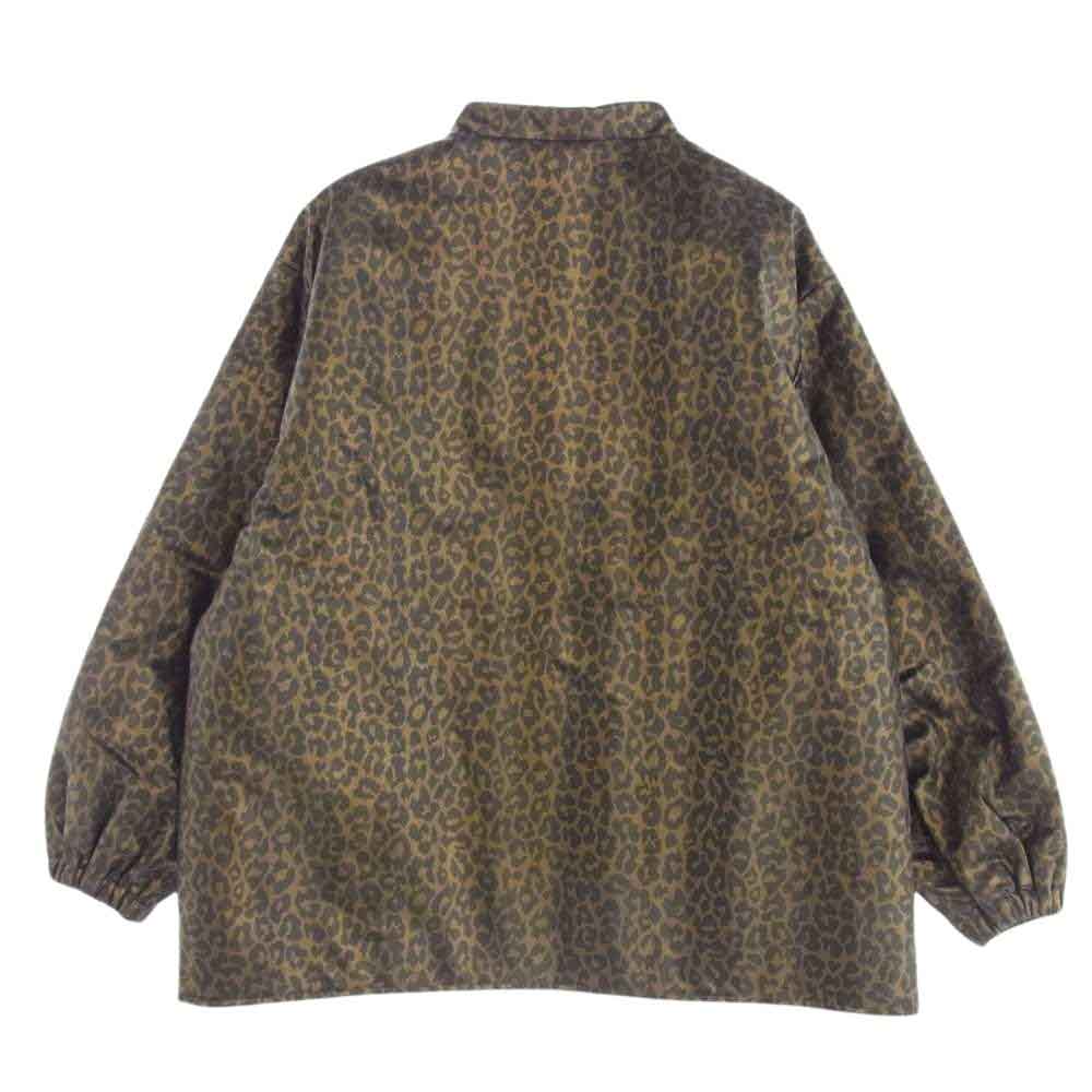 Needles ニードルス HM079 S.C. SUR COAT FAUX LTHR LEOPARD レオパード柄 フェイクレザー ジップアップ 裏地キルティング ジャケット S【中古】