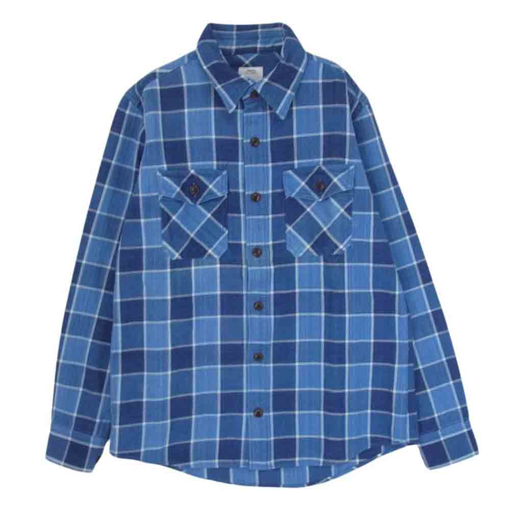 VISVIM ビズビム 15SS 0115105011027 BLACK ELK FLANNEL フランネル チェック 長袖 ロングスリーブ シャツ ブルー系 1【中古】