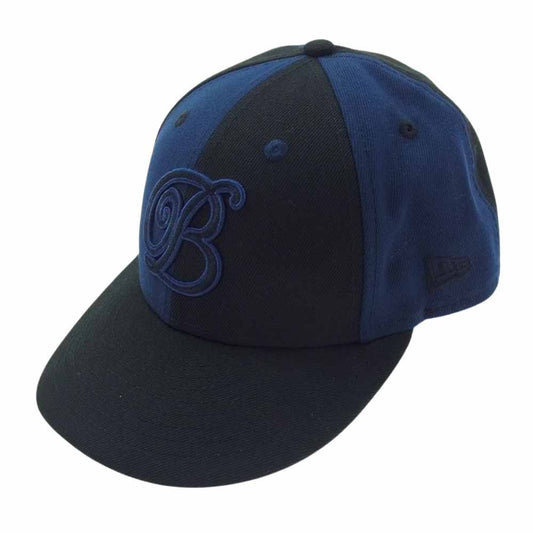 ブラックアイパッチ × NEW ERA ニューエラ B刺繍 キャップ  ブラック系【中古】