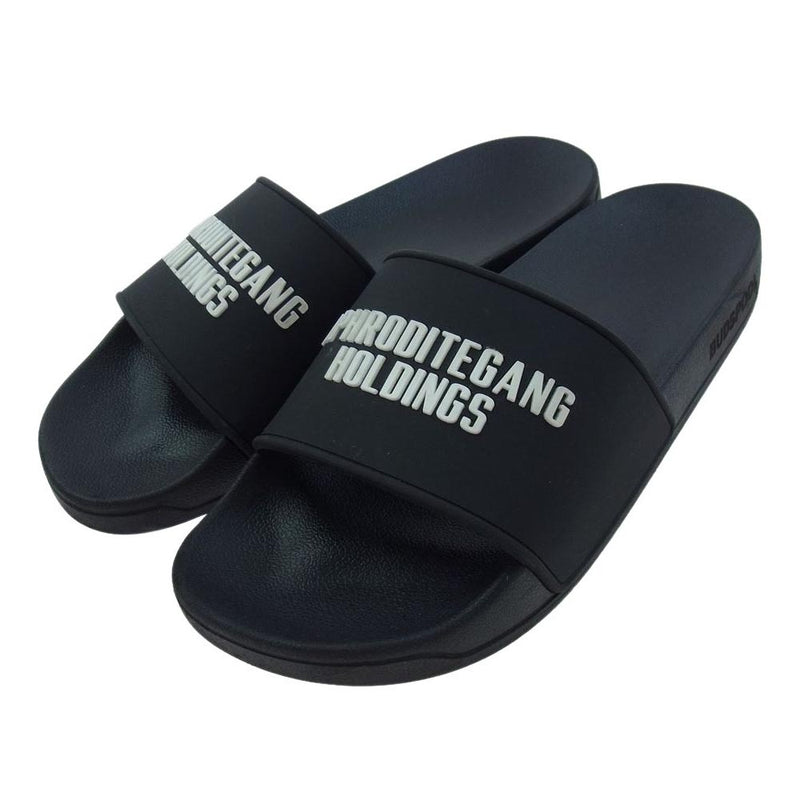 バッドスプール × APHRODITEGANG アフロディーテ ギャング HOLDINGSSHOWER SANDALS ラバーロゴ シャワー サンダル ブラック系 41【中古】