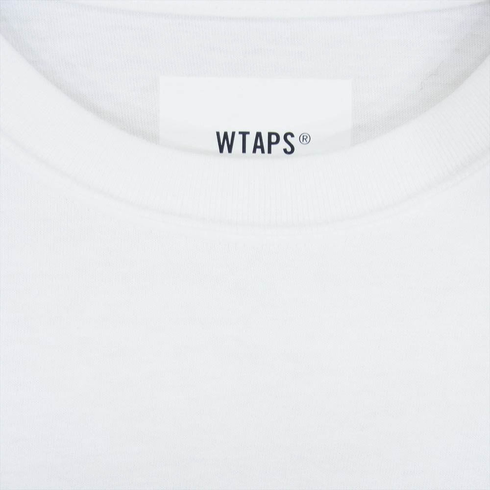 WTAPS ダブルタップス 23SS 231ATDT-CSM22 CTPL SIGN バック ロゴ 刺繍 ロングスリーブ カットソー Tシャツ 長袖 ホワイト ホワイト系 X03【中古】