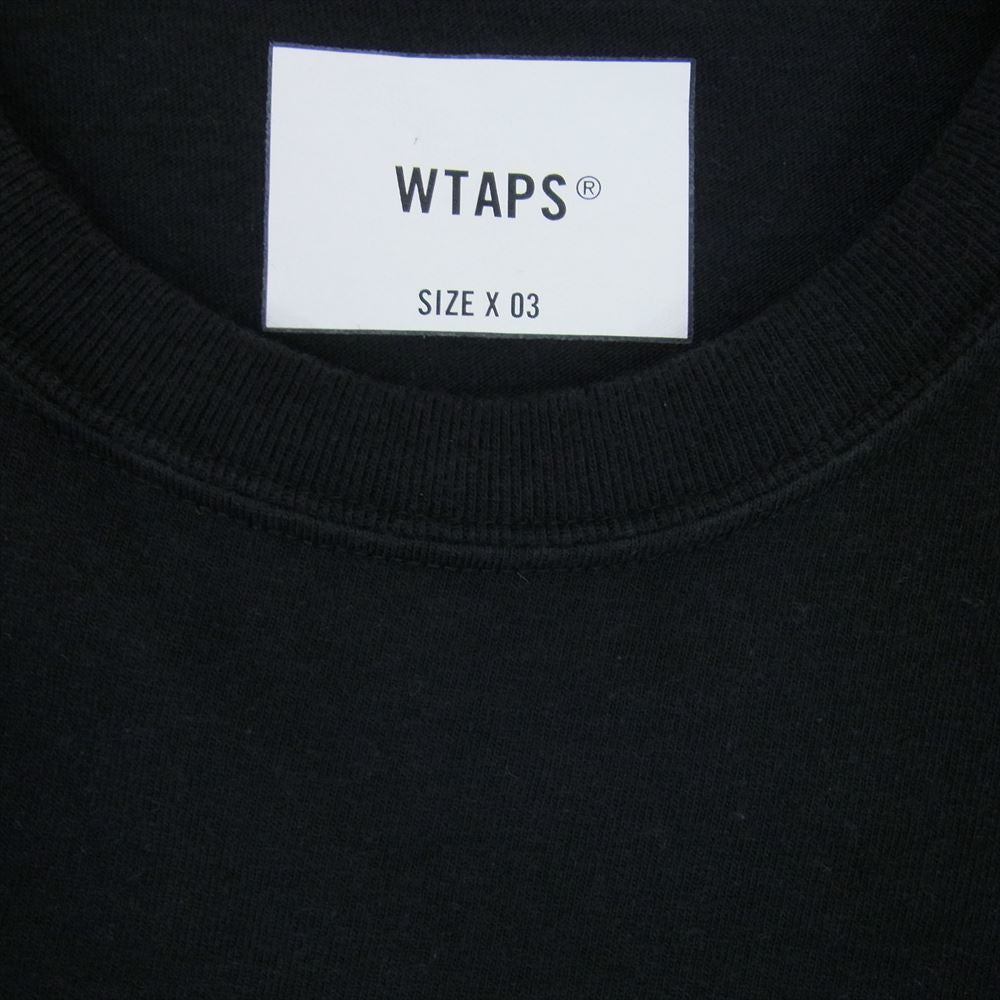 WTAPS ダブルタップス 23SS 231ATDT-CSM22 CTPL SIGN バック ロゴ 刺繍 ロングスリーブ カットソー Tシャツ 長袖 ブラック ブラック系 X03【中古】