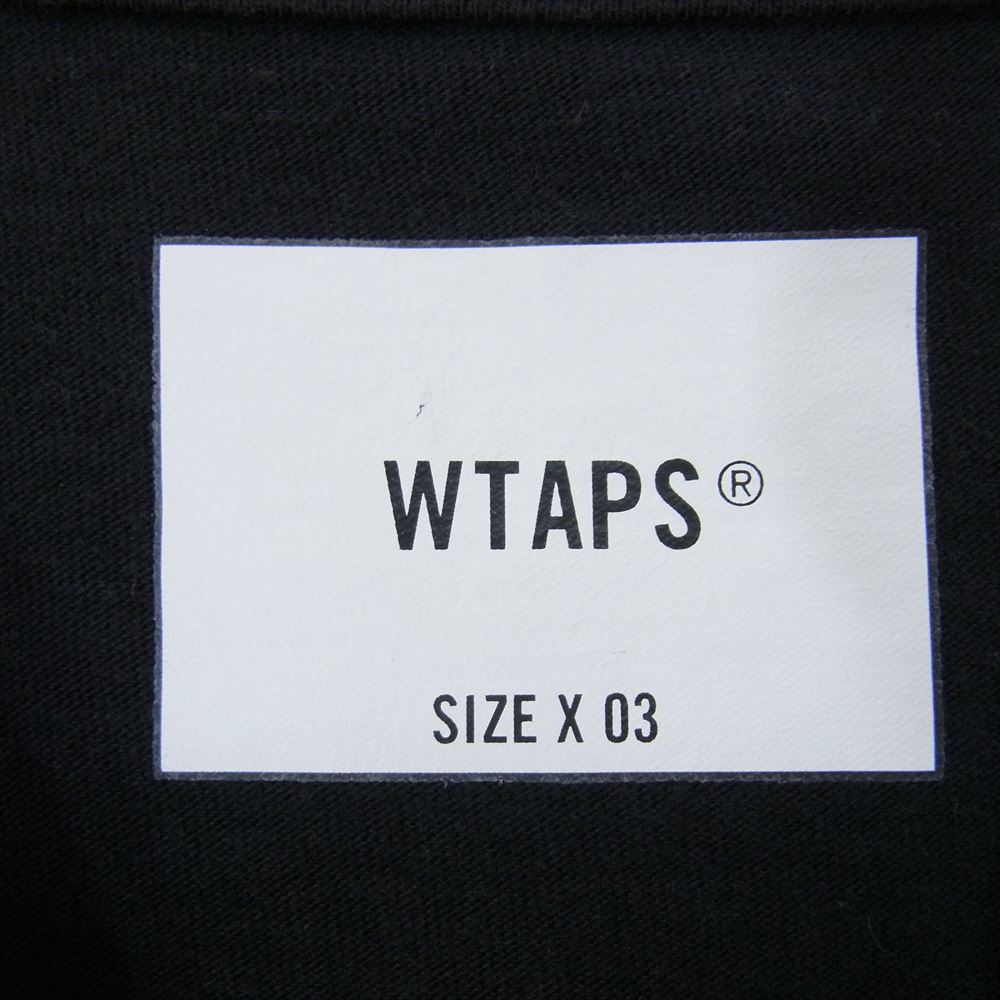 WTAPS ダブルタップス 23SS 231ATDT-CSM22 CTPL SIGN バック ロゴ 刺繍 ロングスリーブ カットソー Tシャツ 長袖 ブラック ブラック系 X03【中古】