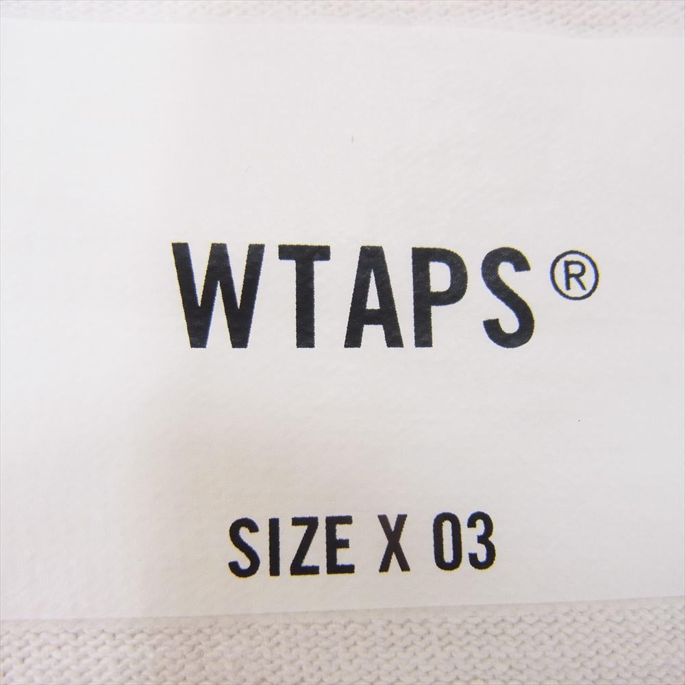 WTAPS ダブルタップス 23AW 232ATDT-CSM06 COTTON PROTECT コットン プロテクト ロゴ 刺? カットソー Tシャツ 長袖 ホワイト ホワイト系 X03【中古】