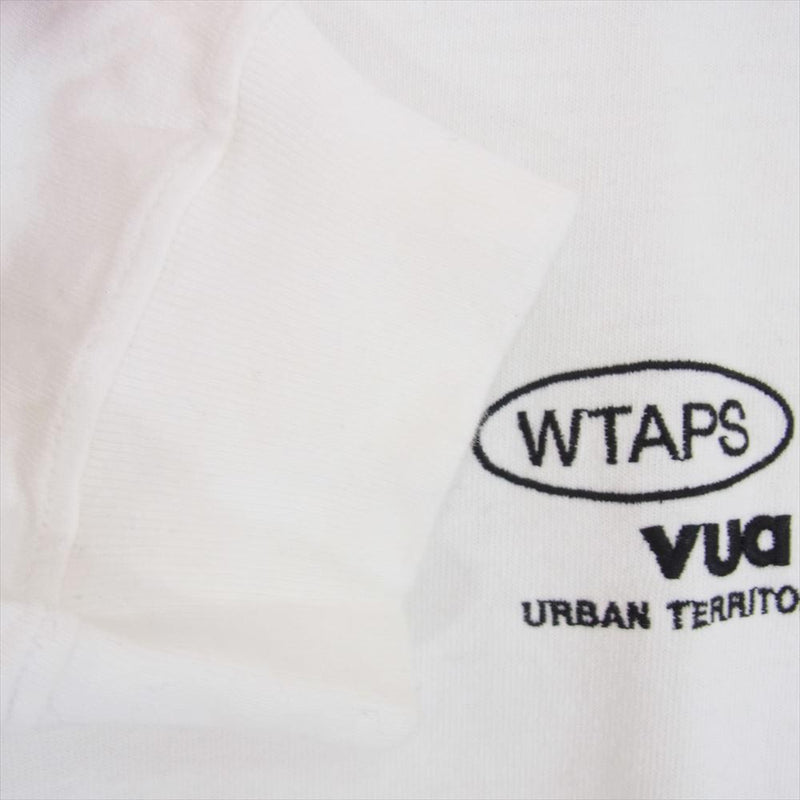 WTAPS ダブルタップス 23AW 232ATDT-CSM06 COTTON PROTECT コットン プロテクト ロゴ 刺? カットソー Tシャツ 長袖 ホワイト ホワイト系 X03【中古】