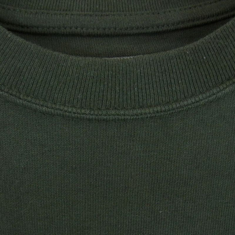 WTAPS ダブルタップス 23AW 232ATDT-CSM06 COTTON PROTECT コットン プロテクト ロゴ 刺? カットソー Tシャツ 長袖 グリーン グリーン系 X03【中古】