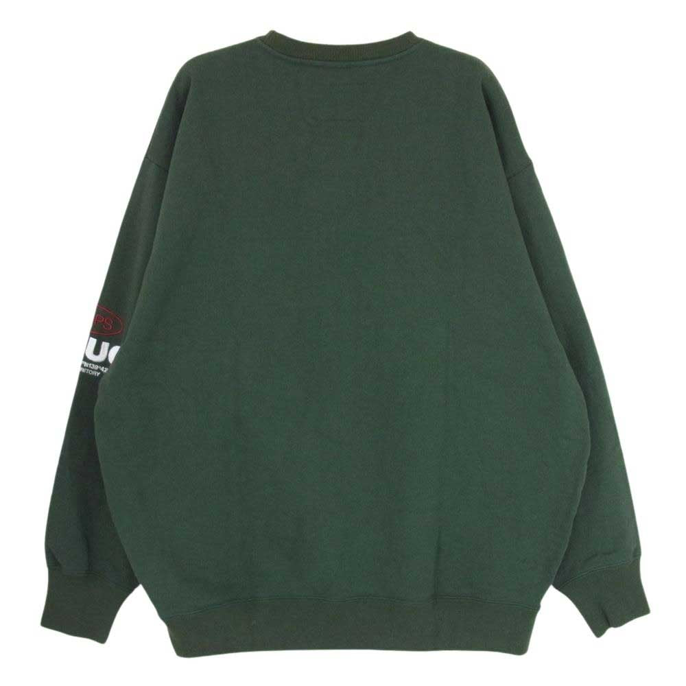 WTAPS ダブルタップス 23AW  232ATDT-CSM18 SWEATER COTTON PROTECT ロゴ 刺繍 スウェット トレーナー グリーン系 X 03【中古】