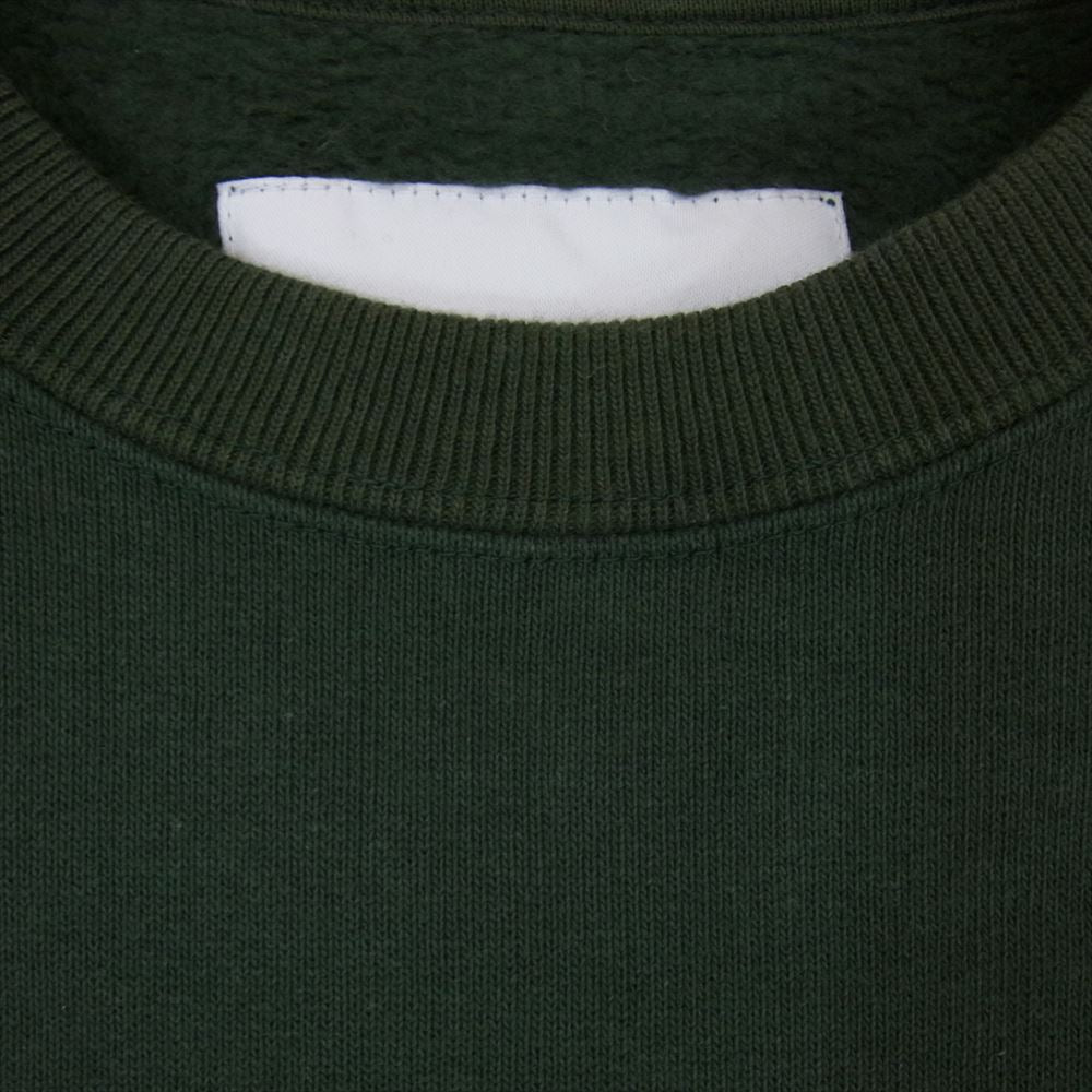 WTAPS ダブルタップス 23AW  232ATDT-CSM18 SWEATER COTTON PROTECT ロゴ 刺繍 スウェット トレーナー グリーン系 X 03【中古】