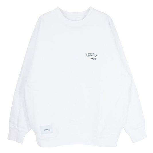 WTAPS ダブルタップス 23AW 232ATDT-CSM21 SWEATER COTTON.PROTECT コットン プロテクト スウェット トレーナー ホワイト ホワイト系 X 04【中古】