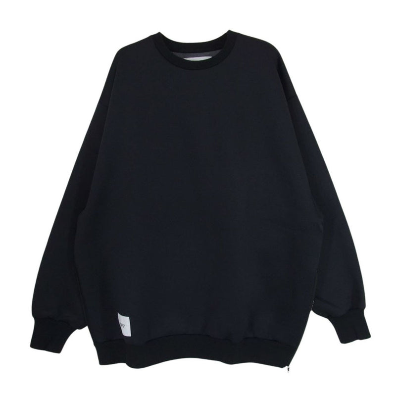 WTAPS ダブルタップス 23SS 231ATDT-CSM07 WOUND SWEATER RAPO. SIGN スウェット トレーナー ブラック ブラック系 X 03【中古】