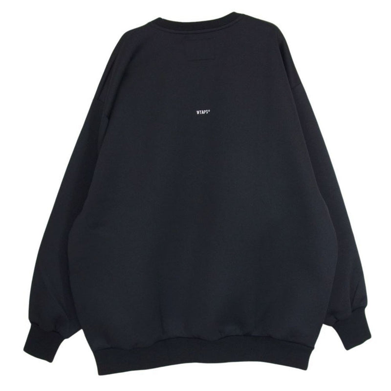 WTAPS ダブルタップス 23SS 231ATDT-CSM07 WOUND SWEATER RAPO. SIGN スウェット トレーナー ブラック ブラック系 X 03【中古】