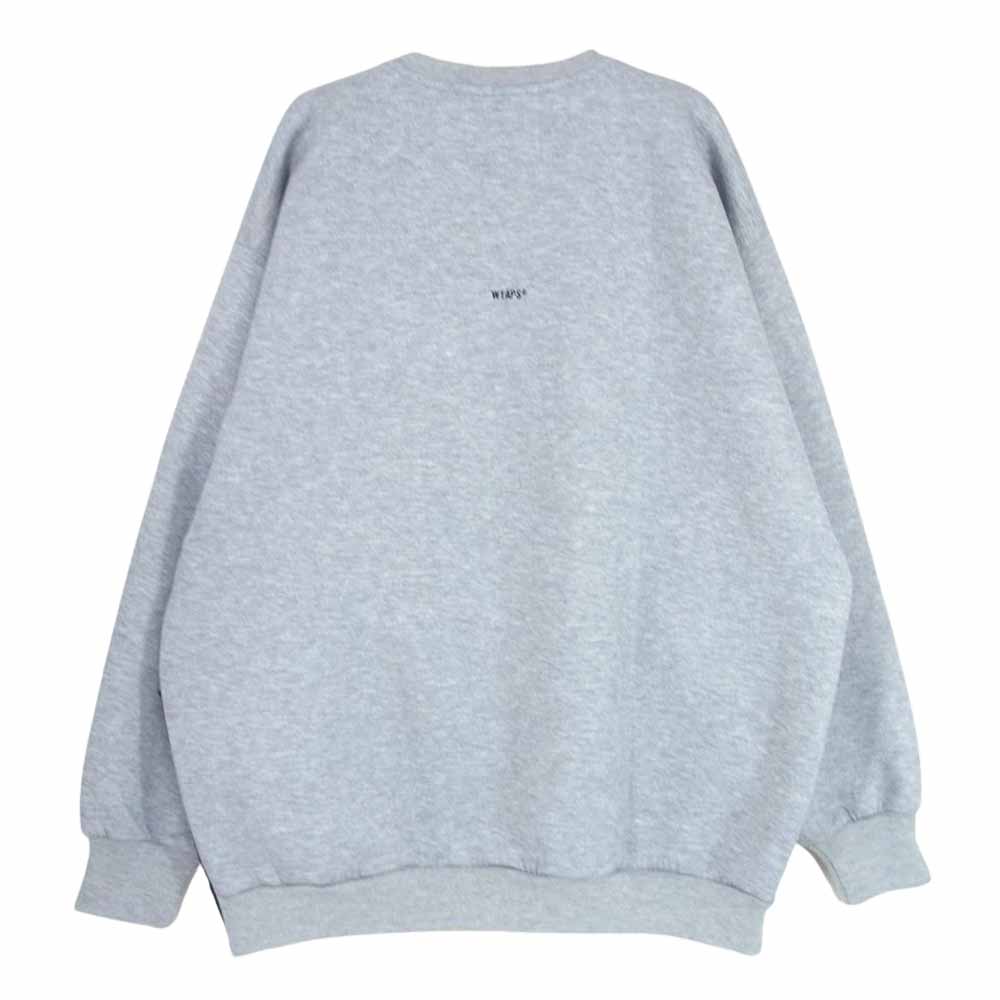 WTAPS ダブルタップス 23SS 231ATDT-CSM07 WOUND SWEATER RAPO. SIGN スウェット トレーナー グレー グレー系 X 03【中古】