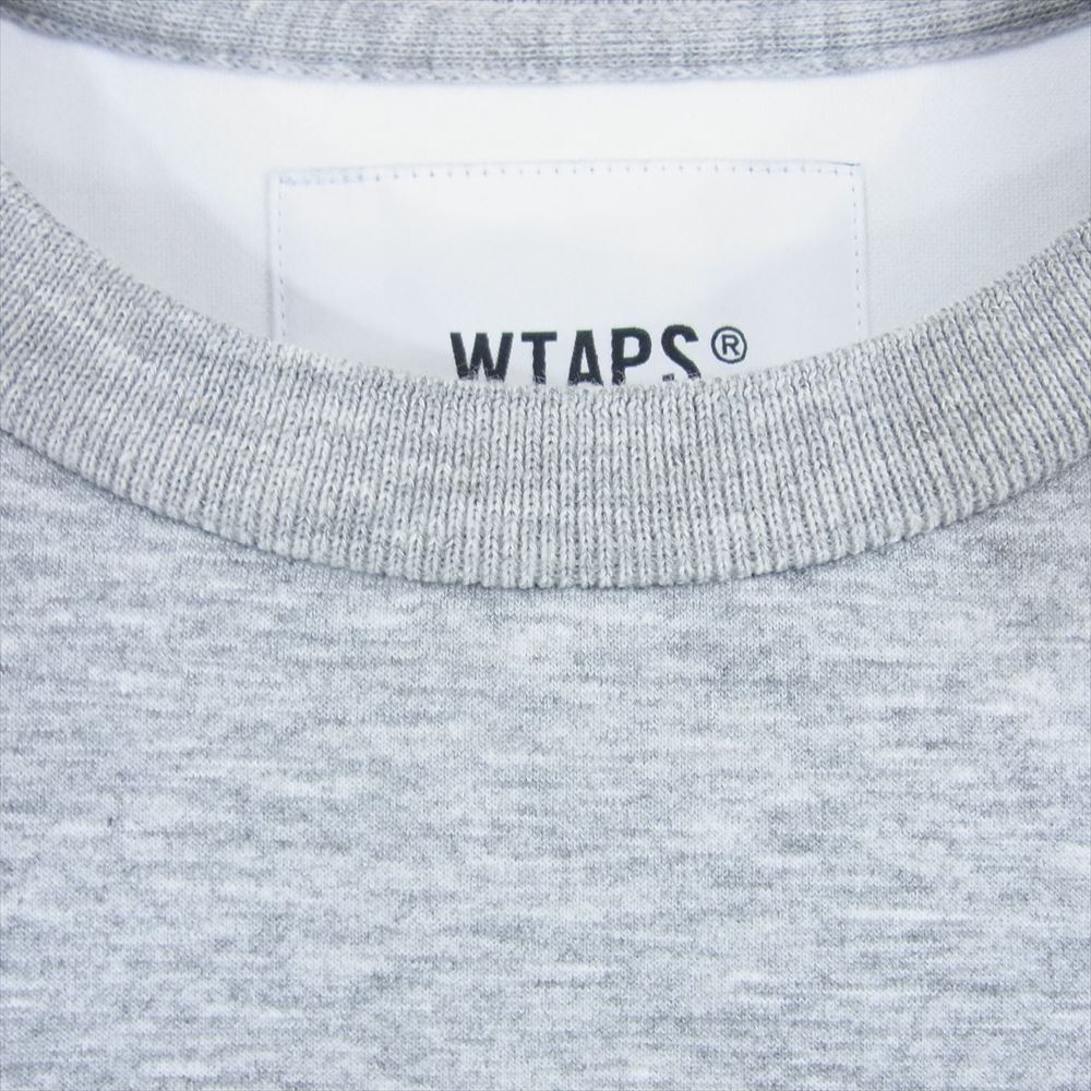 WTAPS ダブルタップス 23SS 231ATDT-CSM07 WOUND SWEATER RAPO. SIGN スウェット トレーナー グレー グレー系 X 03【中古】