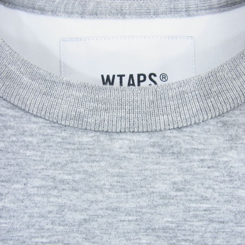 WTAPS ダブルタップス 23SS 231ATDT-CSM07 WOUND SWEATER RAPO. SIGN スウェット トレーナー グレー グレー系 X 03【中古】