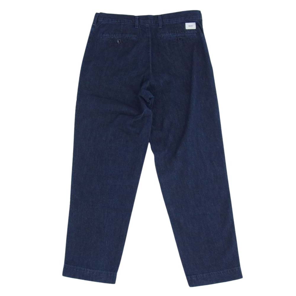 WTAPS ダブルタップス 23SS 231BRDT-PTM11 TROUSERS COTTON DENIM PANTS トラウザーズ コットン デニム パンツ インディゴブルー系 03【中古】