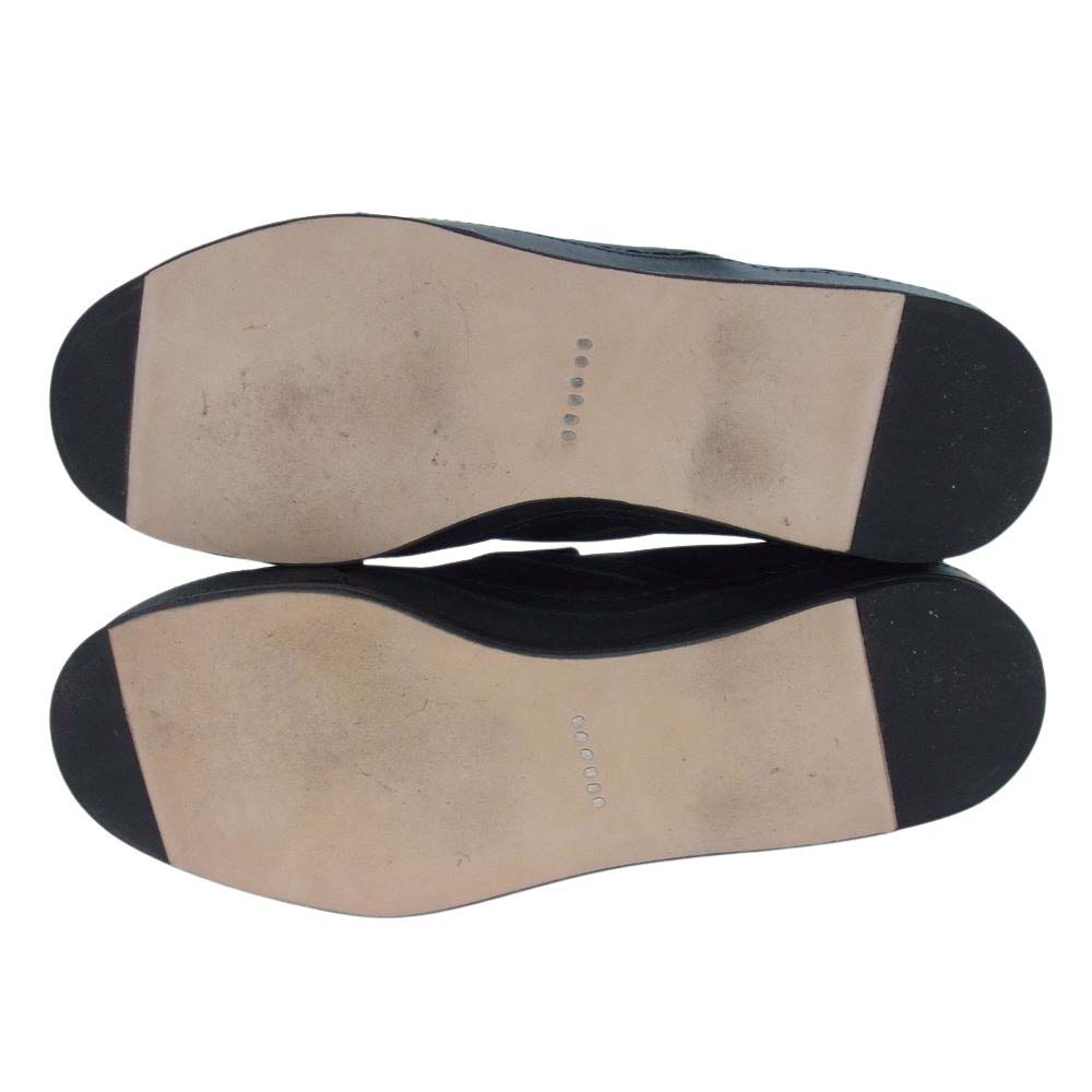 Hender Scheme エンダースキーマ mip-17 manual industrial products 17 ヌメ革 天然革 スリッポン スニーカー ブラック系 6【中古】