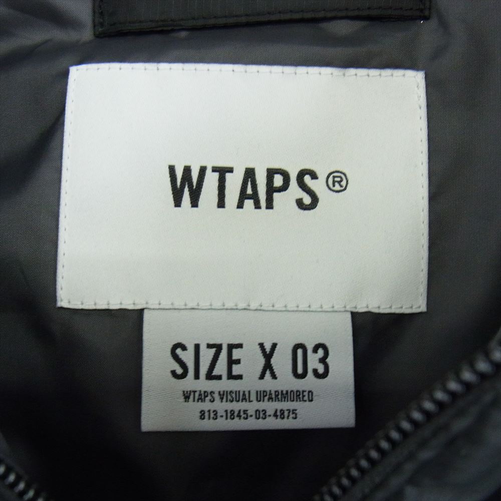 WTAPS ダブルタップス 23AW 232BRDT-JKM08 TRACK PADDED JACKET トラック パデット 中綿 ジャケット ブラック ブラック系 03【中古】