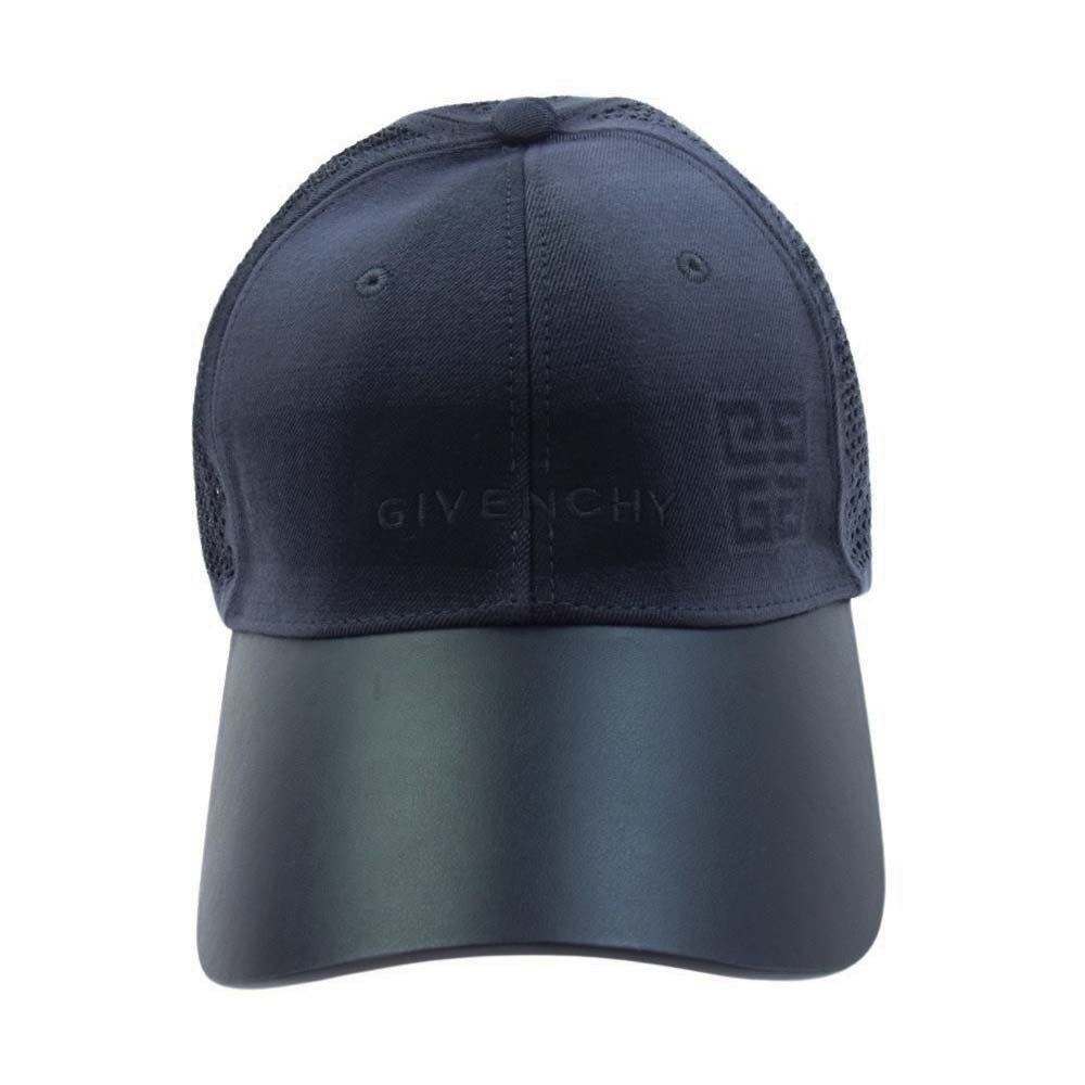 GIVENCHY ジバンシィ BPZ022P0LJ  国内正規品 チェック メッシュ 4G ロゴ刺繍 ベースボールキャップ ブラック系【中古】