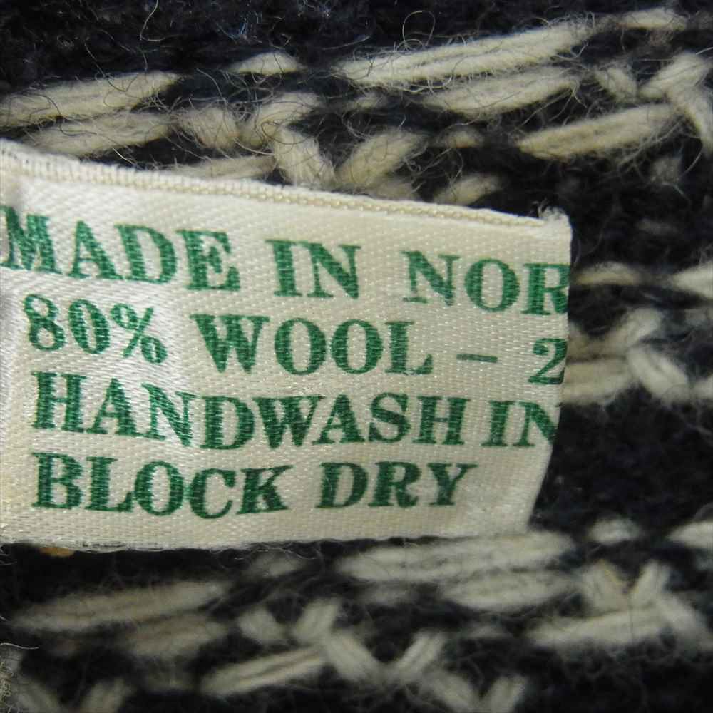 L.L.Bean エルエルビーン 80s ヴィンテージ バーズアイ クルーネック ニット ネイビー系 ホワイト系 XL【中古】
