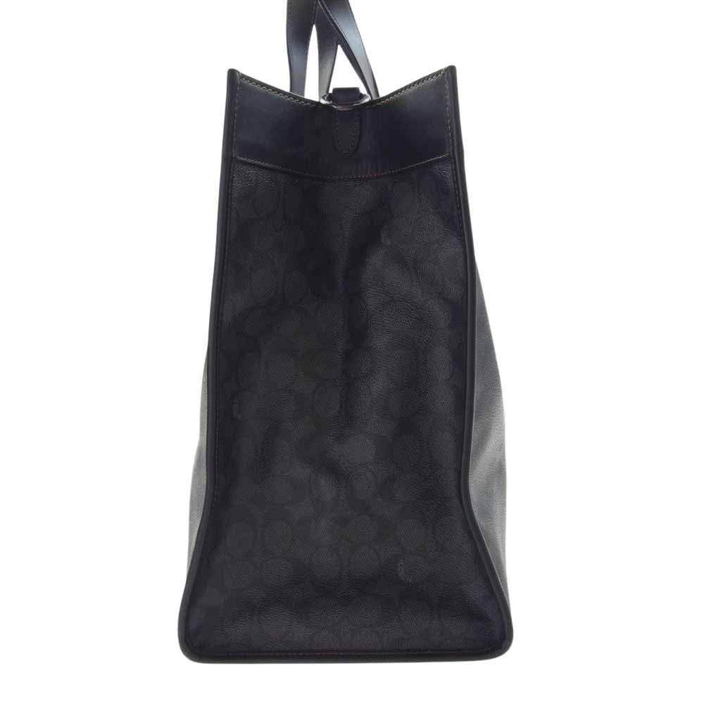COACH コーチ C2180-C4723 レキシー プレイ シグネチャー キャンバス フィールド トート ブラック系【中古】