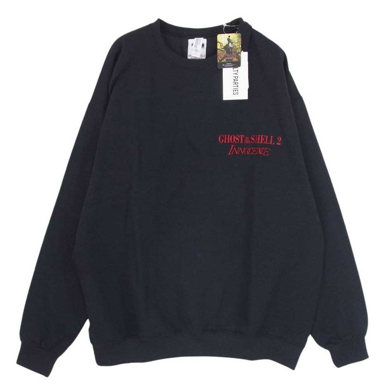 WACKO MARIA ワコマリア INNOCENCE-WM-SS02 × 攻殻機動隊 INNOCENCE CREW NECK SWEAT SHIRT TYPE-2 イノセンス クルーネック スウェットシャツ ブラック系 XL【新古品】【未使用】【中古】