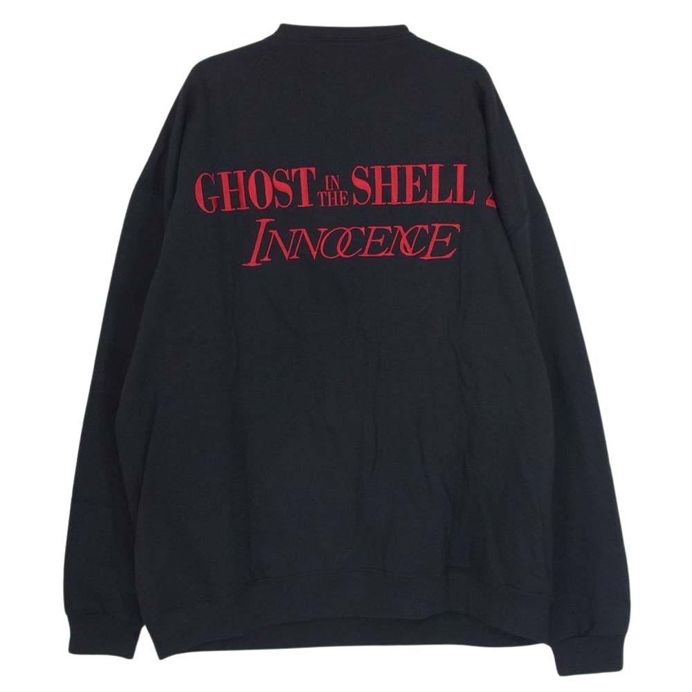 WACKO MARIA ワコマリア 24SS INNOCENCE-WM-SS01 × 攻殻機動隊 INNOCENCE CREW NECK SWEAT SHIRT TYPE-1 イノセンス クルーネック スウェットシャツ ブラック系 XL【新古品】【未使用】【中古】