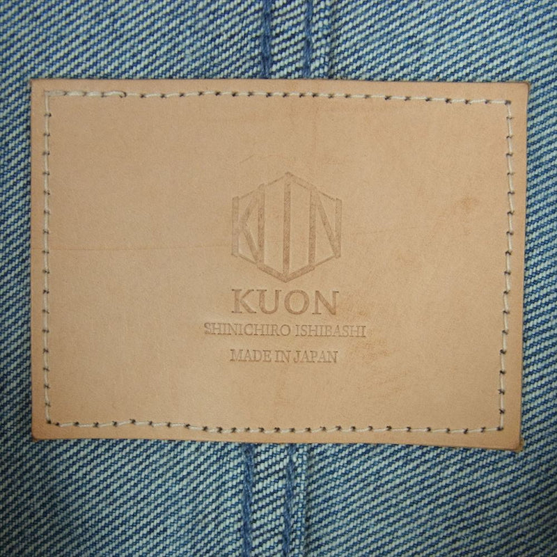 クオン 114JK050700 12.5oz Denim Trucker Jacket 12.5オンス デニム トラッカー ジャケット インディゴブルー系 38【新古品】【未使用】【中古】